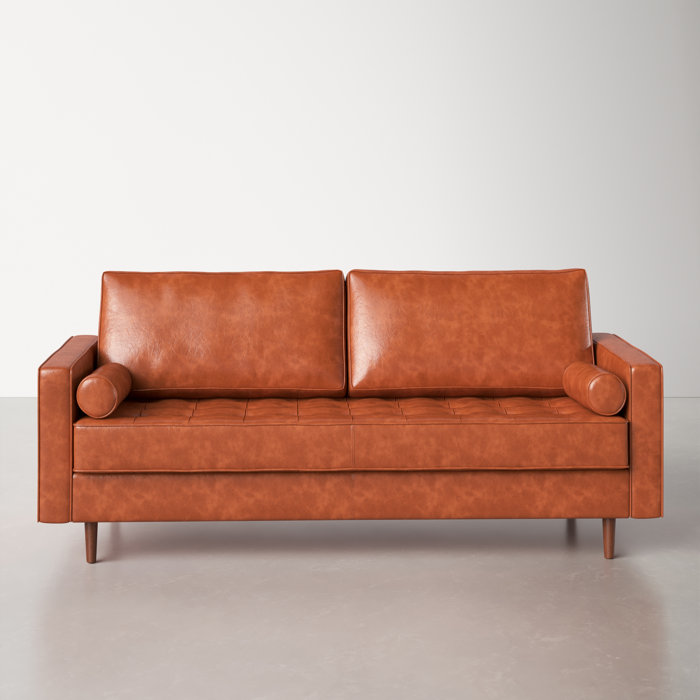 AllModern Hailee 84'' Leather Sofa & Reviews Wayfair